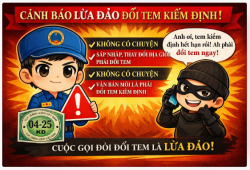 TEM KIỂM ĐỊNH XE CƠ GIỚI HẾT HẠN KHI NÀO?  NGƯỜI DÂN CẦN CẢNH GIÁC TRƯỚC CÁC CUỘC GỌI LỪA ĐẢO