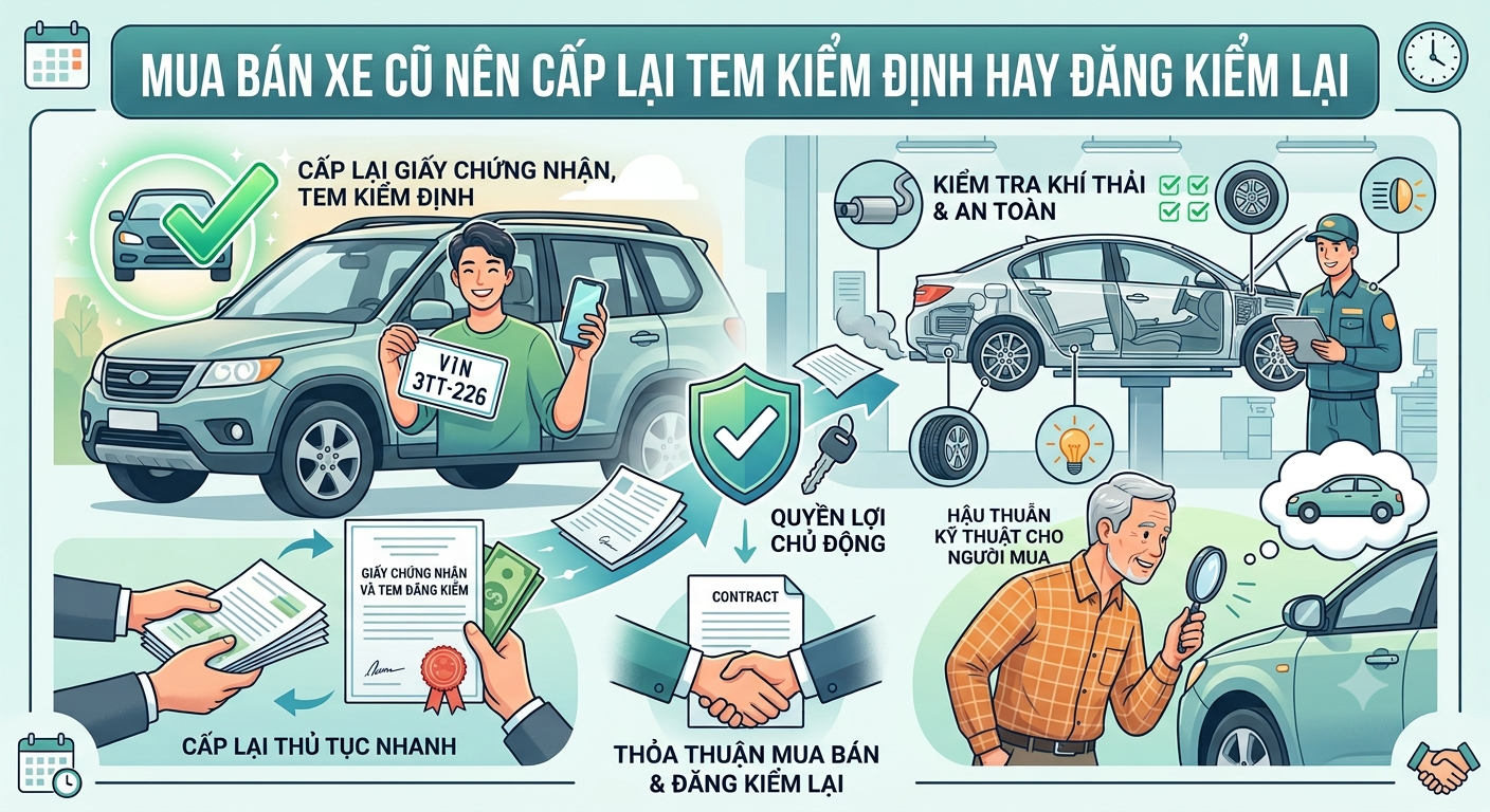 Từ  01/7/2026, áp dụng quy định mới về đăng kiểm và niên hạn các loại xe cơ giới